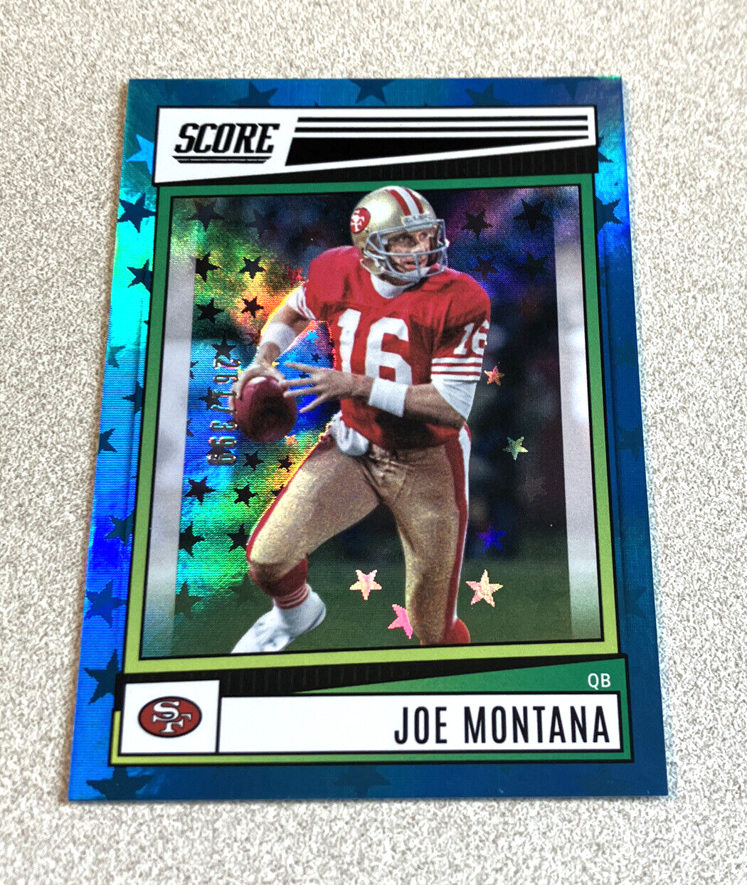 2022 Panini Score Blue Stars #171 Joe Montana 49ers /399 | eBay