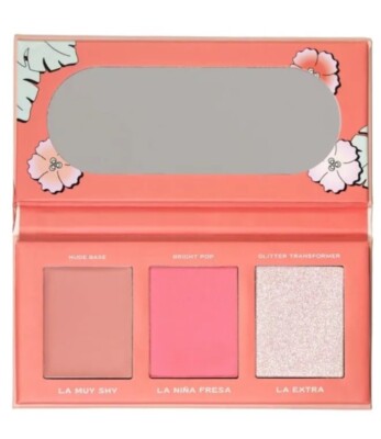 NIB Alamar Cosmetics Viva Las Cheekas Blush Highlight Palette (Fair/Light) 7.8 g