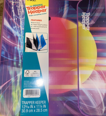 Trapper Keeper ~ Binder Retro Portfolio Folder 2020 Mead (C) 12 3/16'' x 11 1/4''