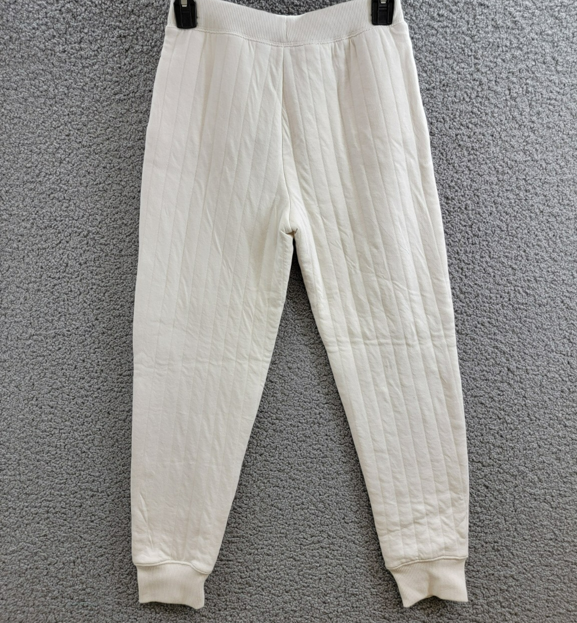 Polo Ralph Lauren Quilted Jogger Pant Big Girls L (12-14) Antique Cream Pull On - Picture 11 of 17