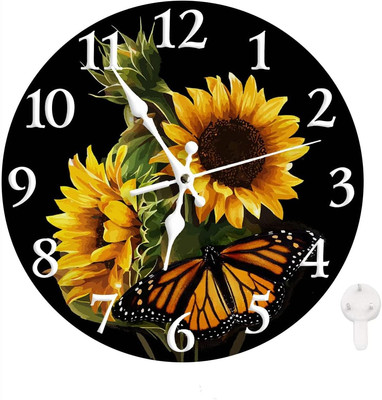 Silent Non-Ticking Clock 12 Inch round Wall Decorative for Living Room Kitchen