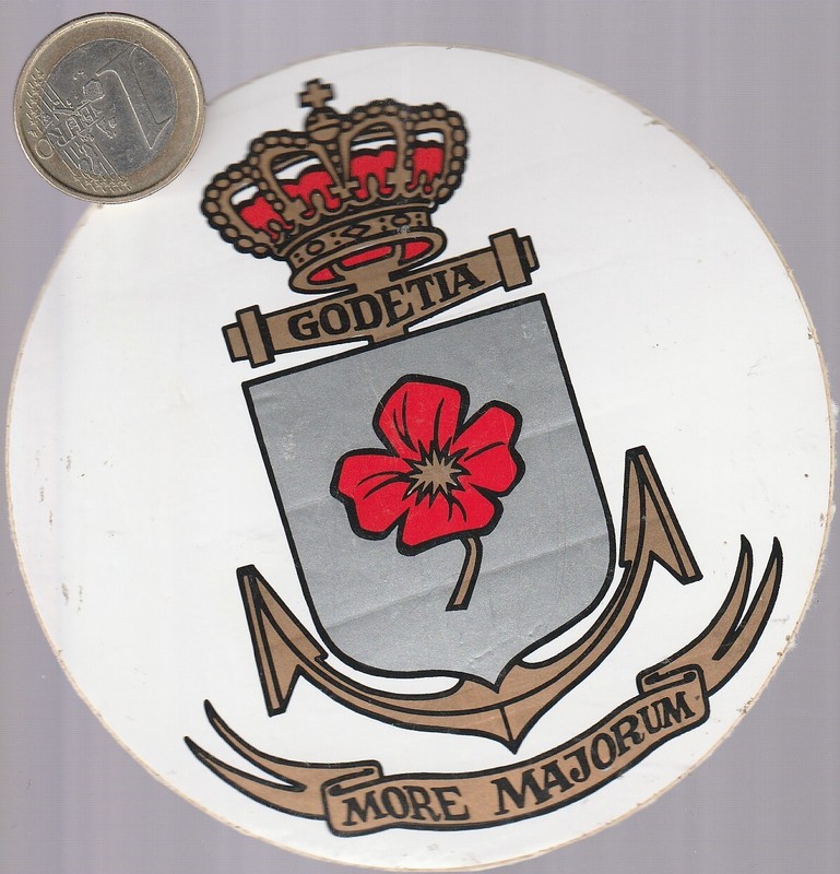 Autocollants. Jtd. Militaire. Godetia. Marine Belge