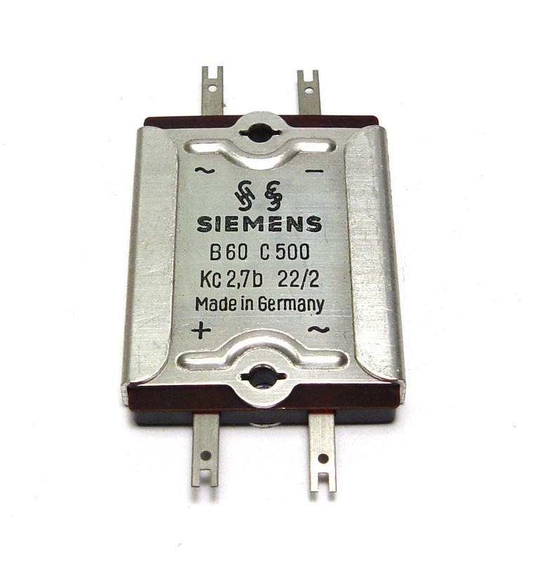 Siemens Selen-Flachgleichrichter / Radio BrÃ¼Cken-Gleichrichter, B60 C500, Nos