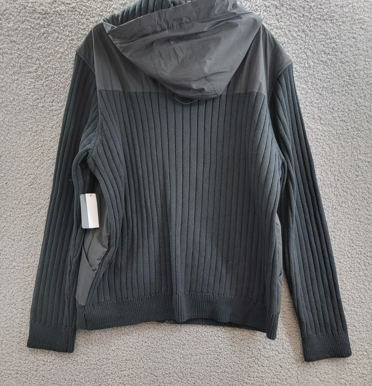 BASS OUTDOOR Mixed Media Zip-Front Hooded Sweater Jacket Men's XXL Black Beauty - Picture 13 of 17
