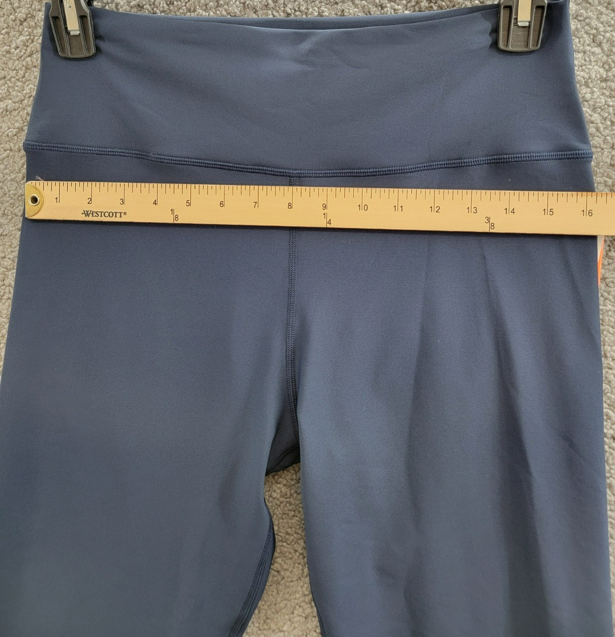 AQUA Athletic Scalloped Hem Leggings Women's XL Myth Elastic Waist Pull On - Picture 6 of 21