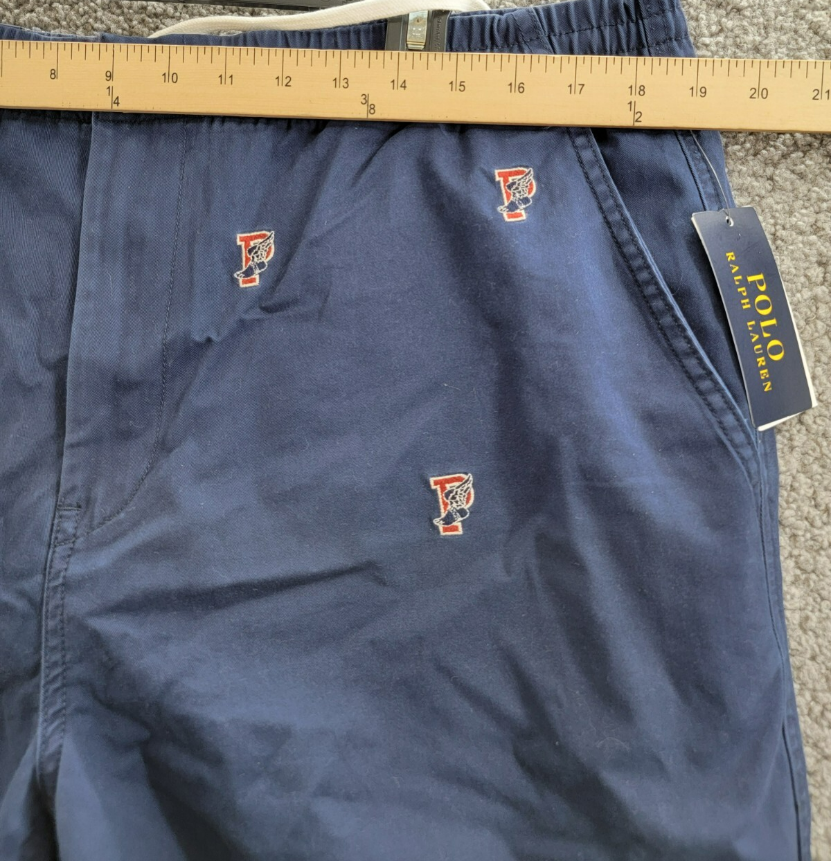 Polo Ralph Lauren 6-Inch Polo Prepster P-Wing Shorts Men's XXL Navy Button Zip - Picture 5 of 18