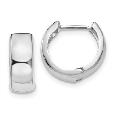 Pre-owned Quality Gold 14k Gold Polished Hinged Hoop Earrings Tl564