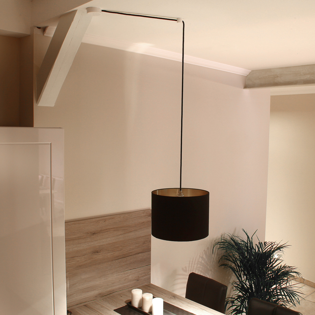 Lampen Distanz Aufhänger Affenschaukel Schwarz Mit