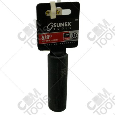 Sunex 220D 1/2'' Drive 6 Point 5/8'' Deep Impact Socket