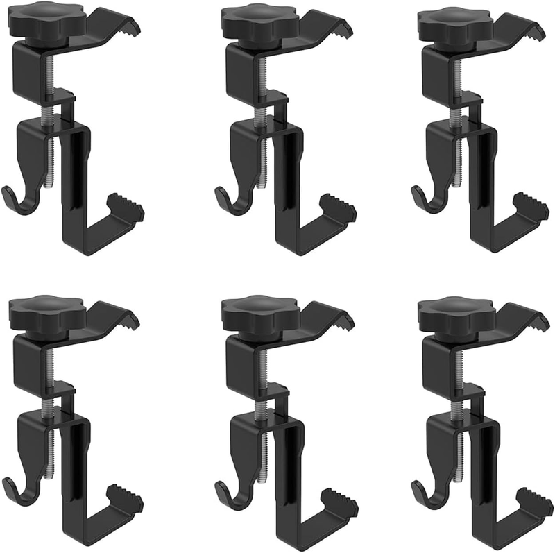 6 Pcs Adjustable Brick Hanger Clamp, Heavy Duty Stainless Steel Hooks, No Drill