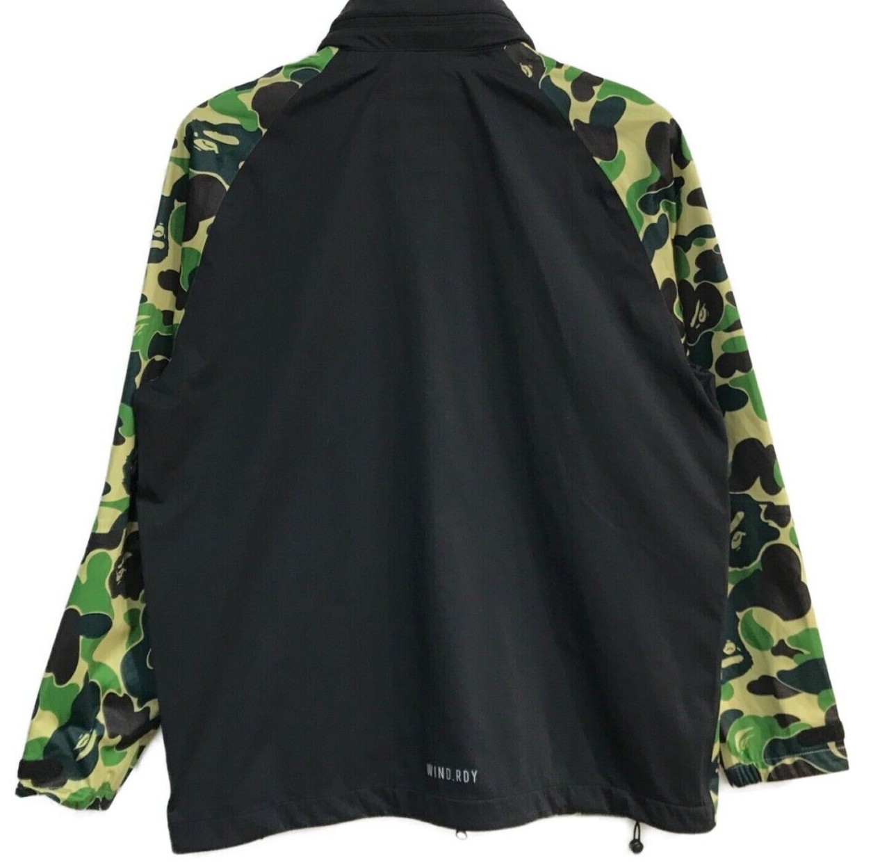 Pre-owned Adidas Originals Bape X Adidas Golf Camo Jacket Hooded Collared Wind Coat Performance Men Size In Black