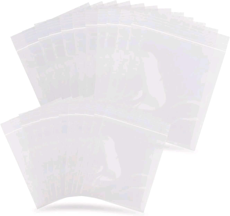 200 Pieces Small Clear Ziplock Bags Resealable Zipper Poly Bags Ziplock Storage