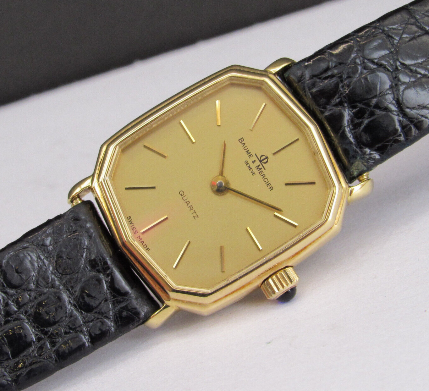 Baume & Mercier アンティーク ブラウン革ベルト 腕時計 Baume & Mercier アンティーク ブラウン革ベルト 腕時計