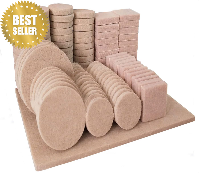 Furniture Pads 240 Pieces, a Large Collection of Felt Pad Furniture Feet in Diff