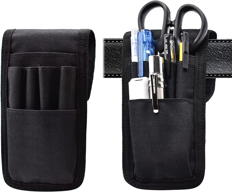 KATOLK 2 Pcs Belt Pen Holder, Multifunctional Adjustable Tactical Pencil Pouch,