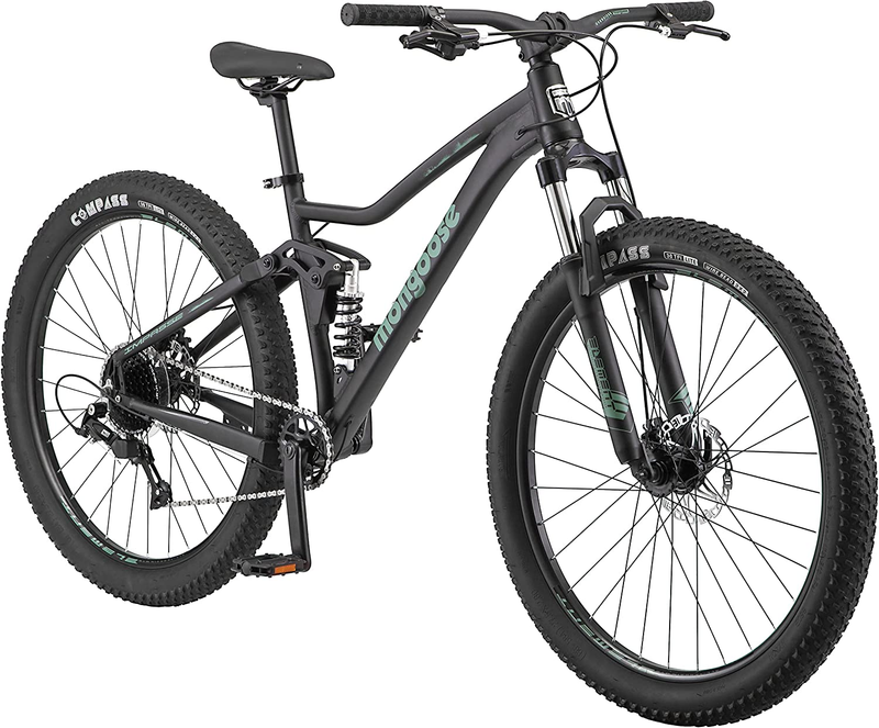 Impasse Adult Men Women Mountain Bike, 27.5" or 29" Wheels, Aluminum Frame, Full