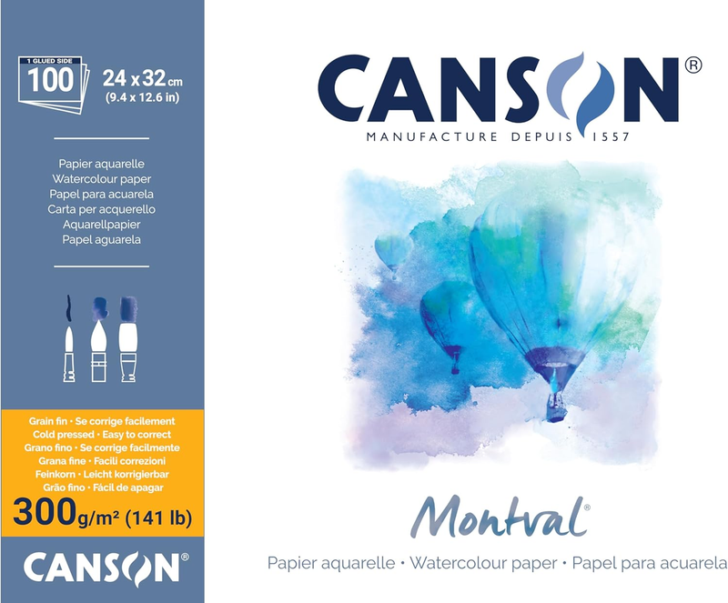 Montval 300 GSM Cold Pressed Pad, Size 24 X 32 Cm