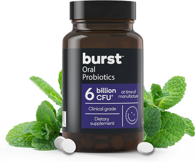BURST Oral Probiotic - Bad Breath Support for Adults - Chewable Dental Oral for