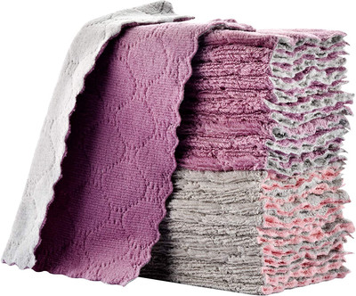 Small Reusable Cleaning Cloths, 6 X 10 Inch, Super Absorbent Multipurpose Dish C