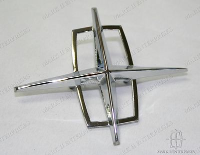1968 Lincoln Chrome Star Emblem - Mounts on Header Below Hood NEW C8VY-8213-A