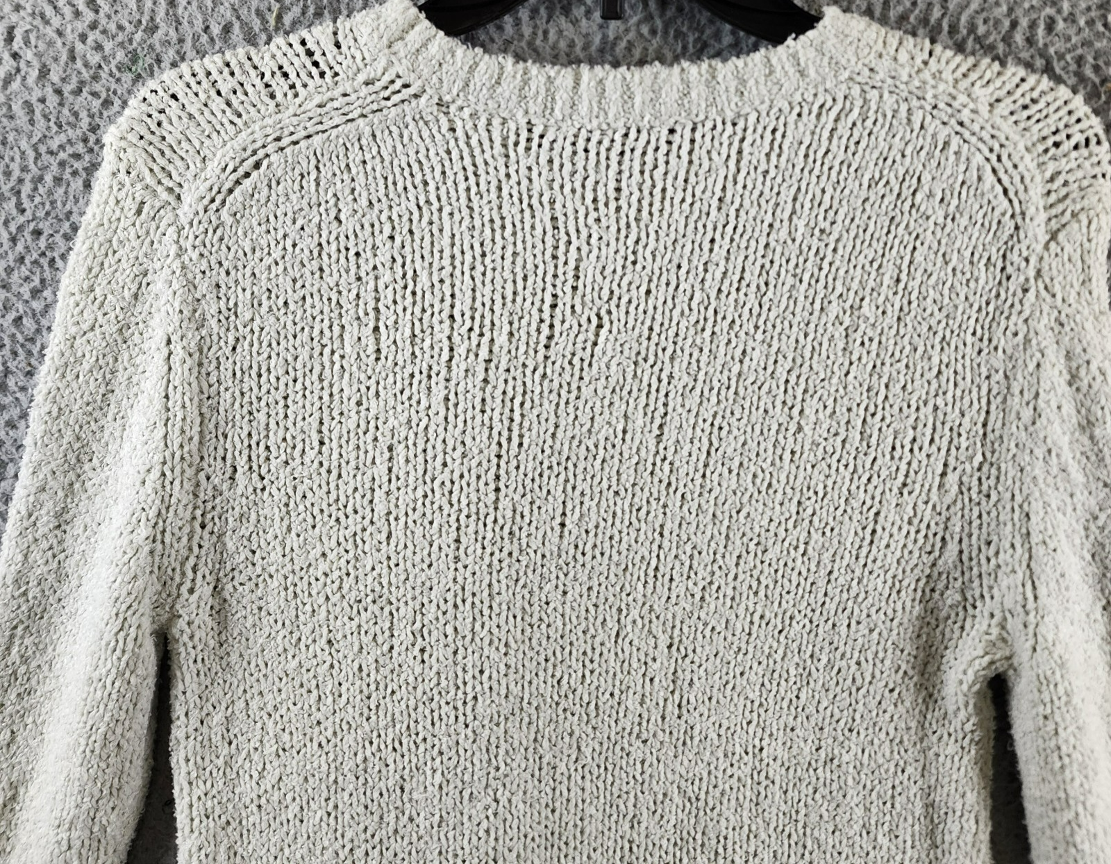 Theory Shrunken Crewneck Sweater Women's P Reed Ribbed Hem Linen Blend Pullover - Picture 13 of 14