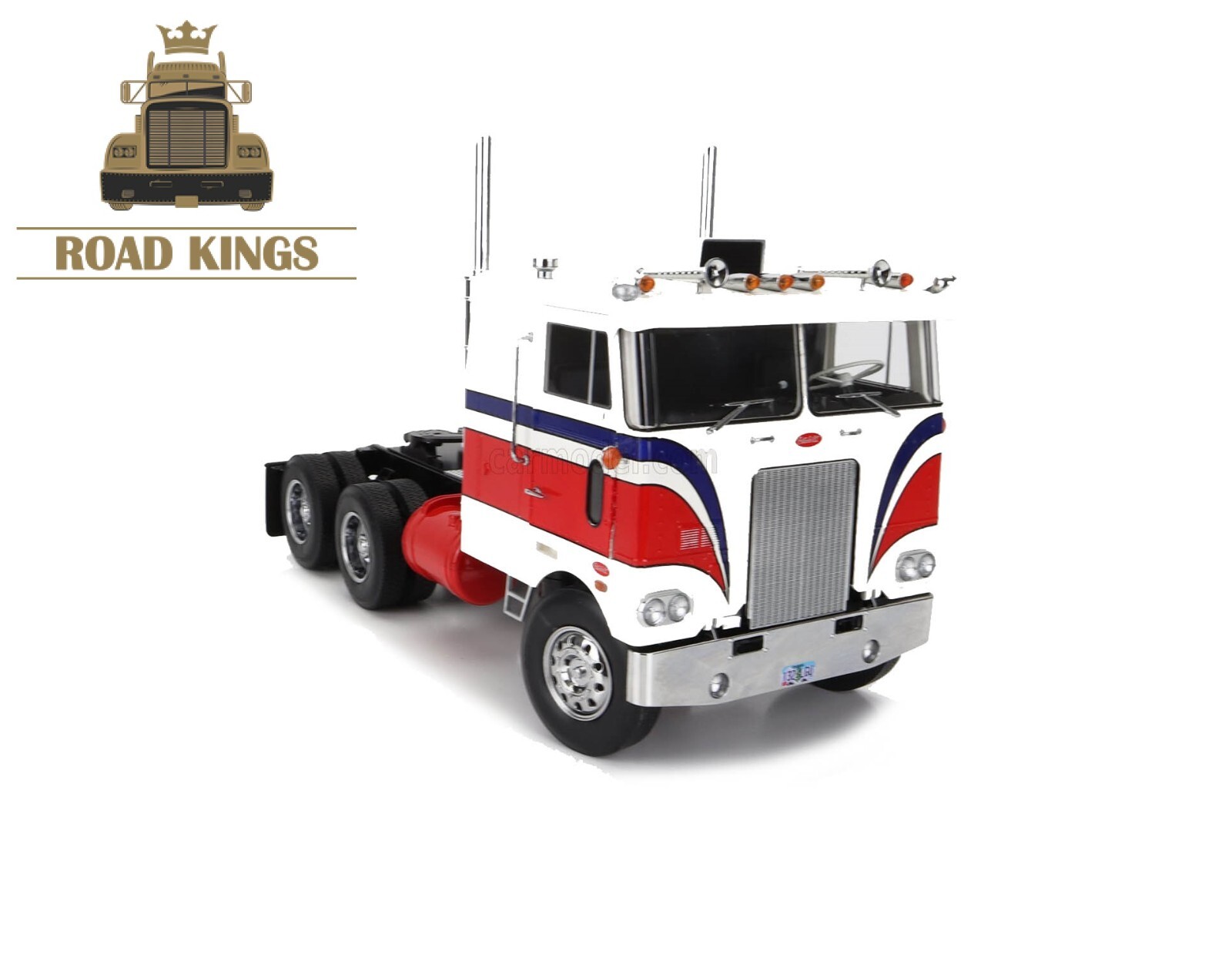 1977 PETERBILT 352 PACEMAKER WHITE-RED-BLUE 1:18 SCALE BY 1977 PETERBILT 352 PACEMAKER WHITE-RED-BLUE 1:18 SCALE BY