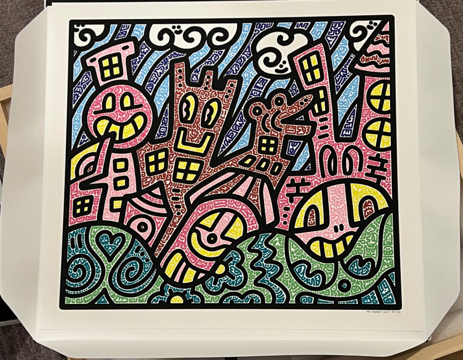Mr. Doodle PRETTY CITY Lithograph S/N 97/100 New in Box Case