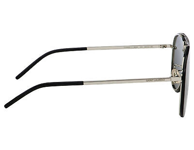 Pre-owned Saint Laurent Yves  Classic11-mask-001-99 Silver Sunglasses