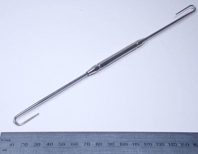 Pilling #20-2623 Barr Crypt Hook 10'' Double End Stainless Steel Surgical