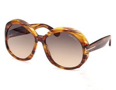 TOM FORD TOM FORD FT1010-55B-62 COLOURED HAVANA SUNGLASSES