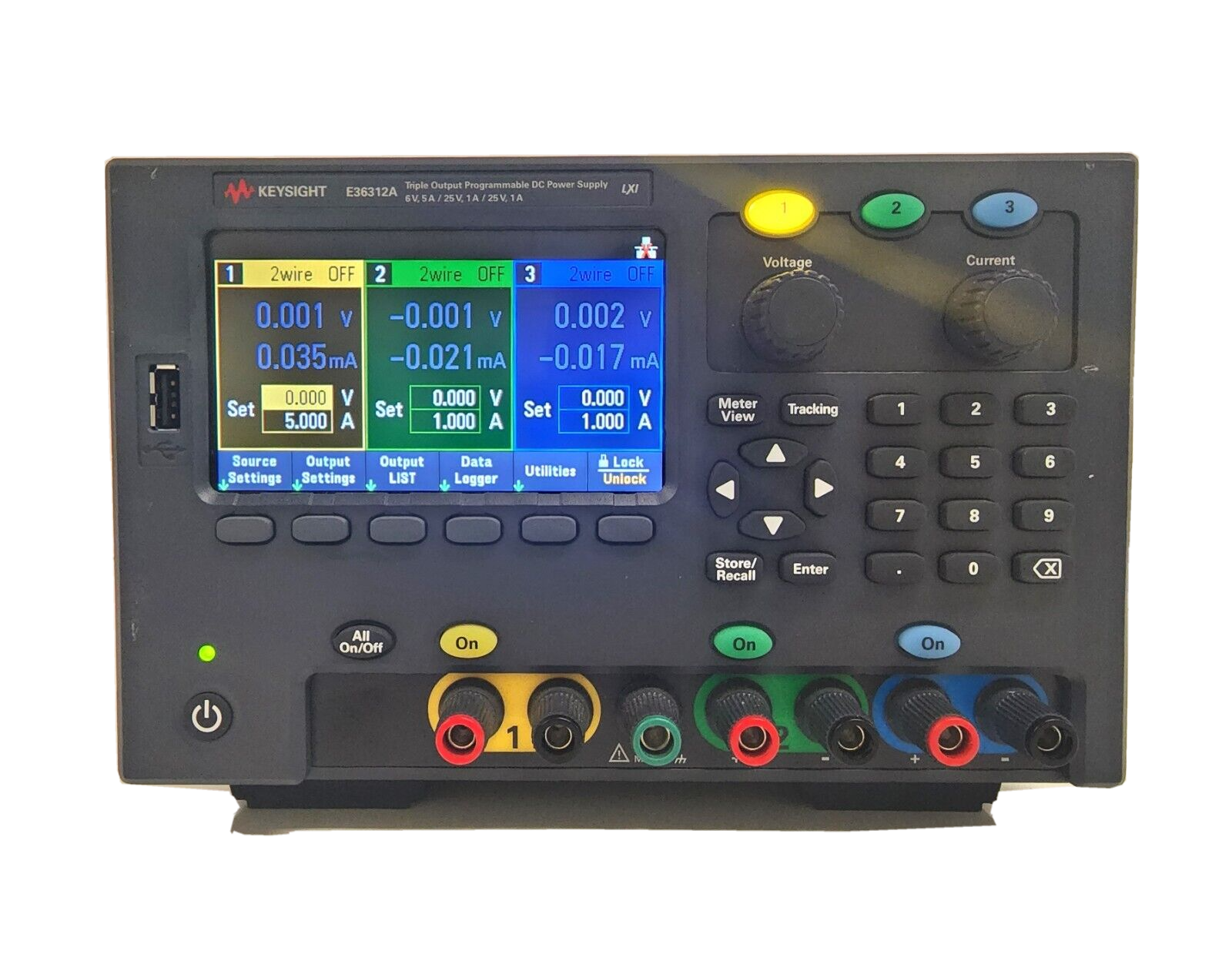 Keysight E36312A-GPB DC power supply, triple-output, 6 V, 5 A and 2 x 25 V, 1 A, Keysight E36312A-GPB DC power supply, triple-output, 6 V, 5 A and 2 x 25 V, 1 A,