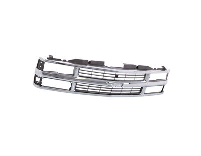 Chrome Grille w/Black Insert For 94-99 Chevy C/K Pickup Suburban Tahoe Blazer