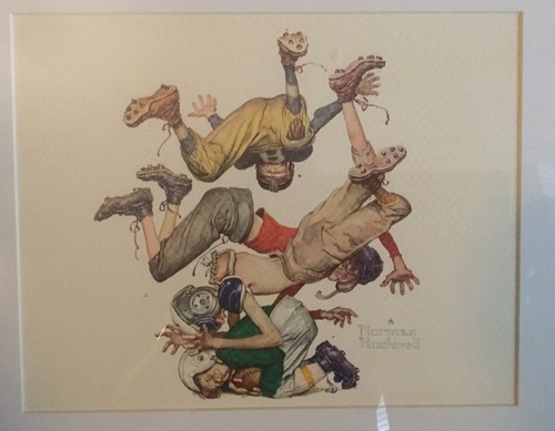 Norman Rockwell Sports Art Prints Football Framed