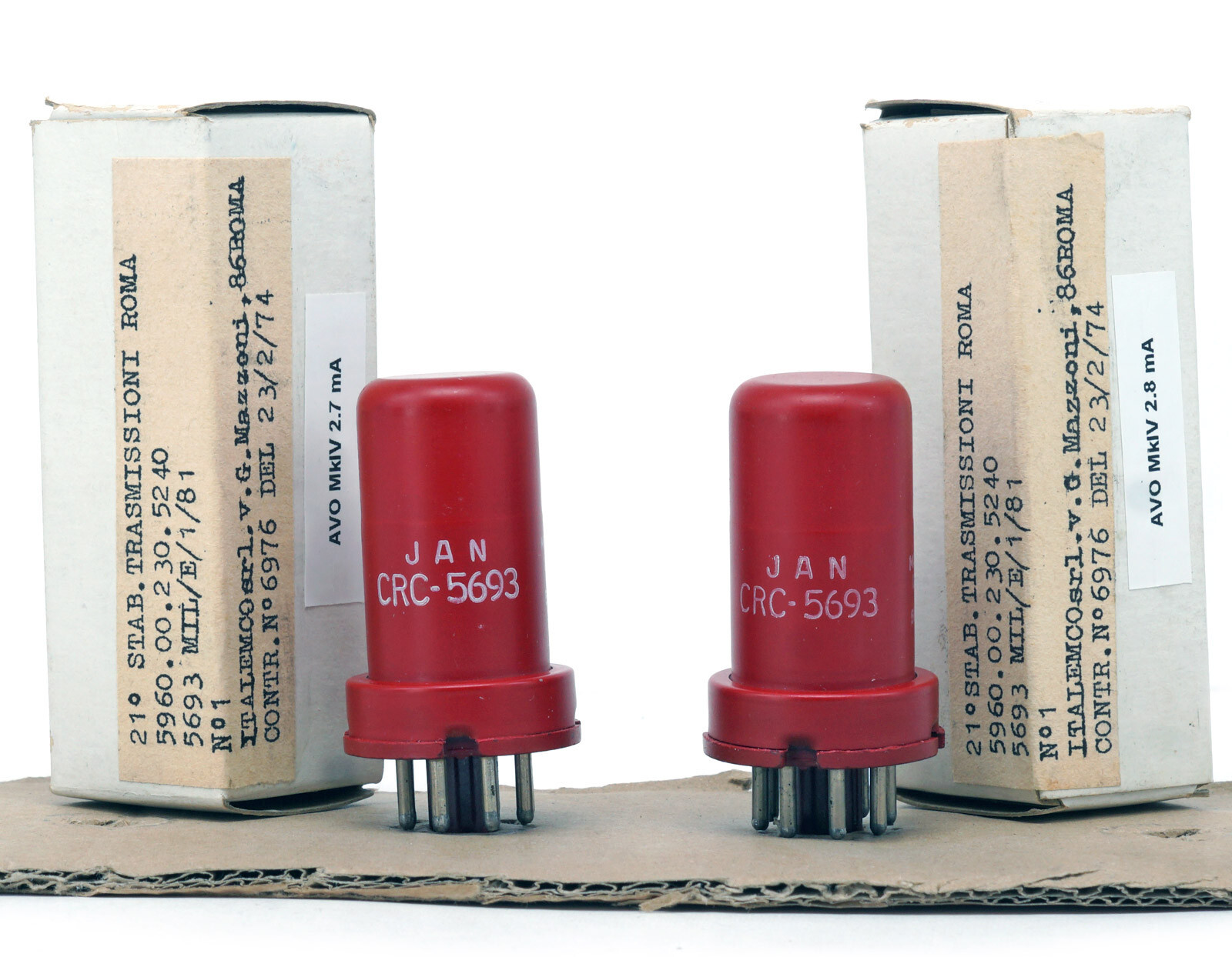 MATCHED PAIR 5693/6SJ7 RCA NOS Tube Röhre Valve 진공관