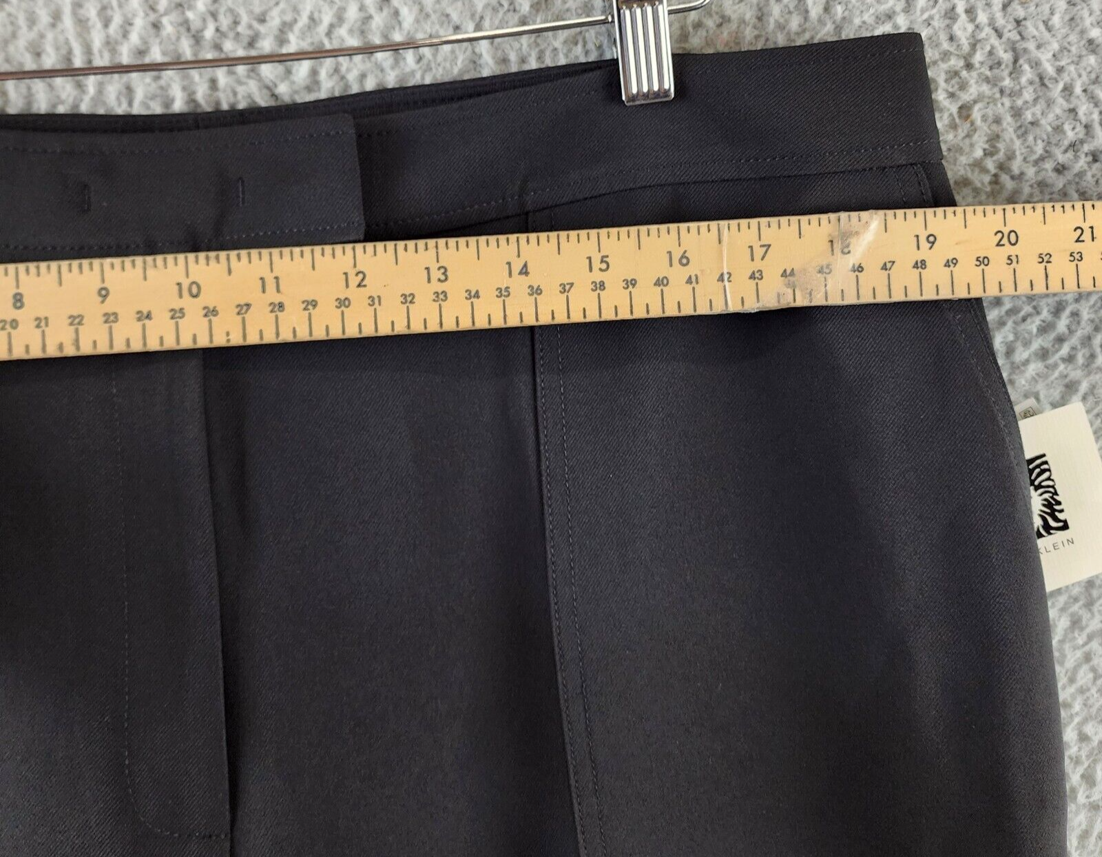 Anne Klein Slim-Leg Ankle Pants Women's 16 Black Extended Tab W/ Zip Fly Closure - Picture 7 of 13