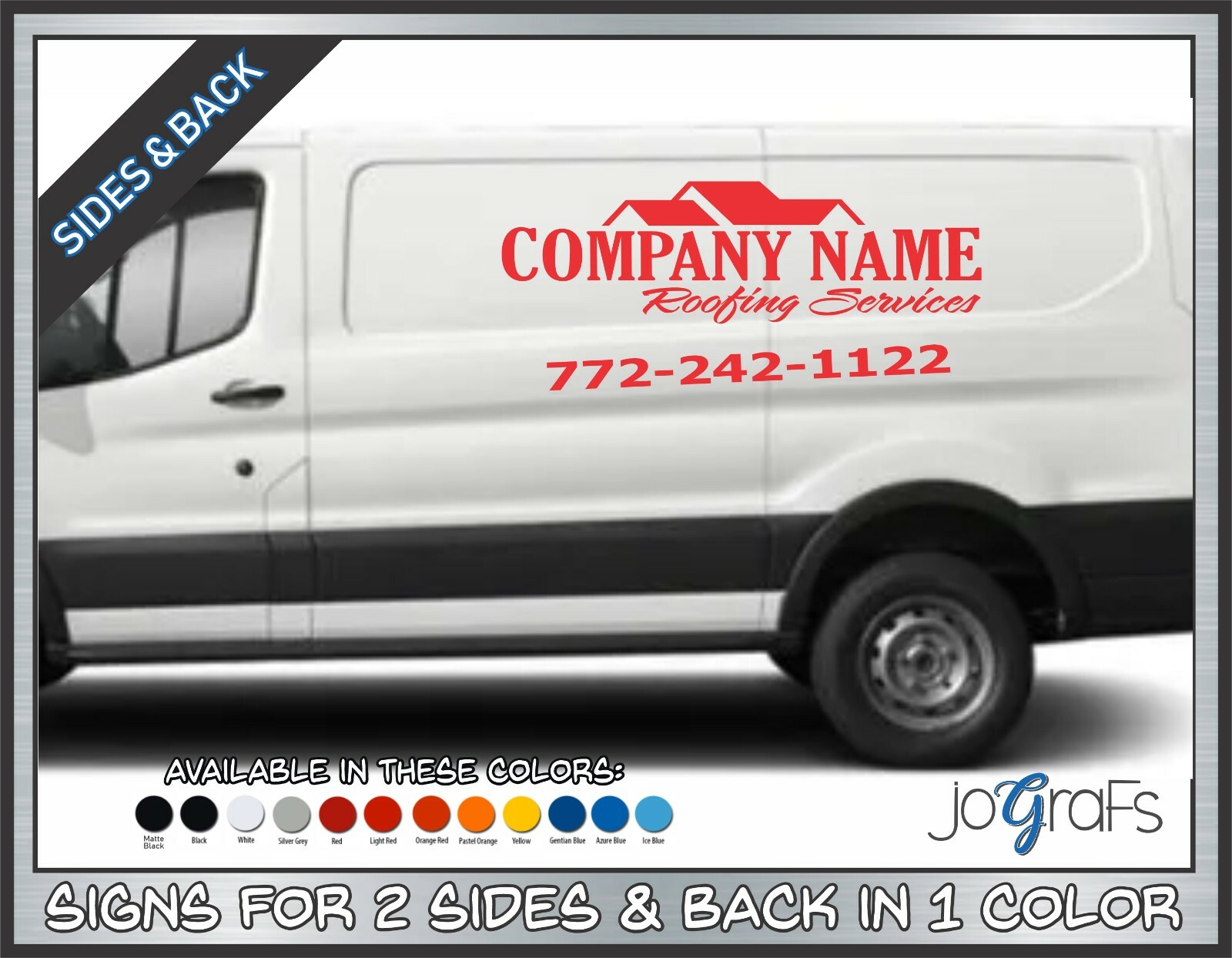 Business Van Vinyl Lettering Signs Company Name Decals 2