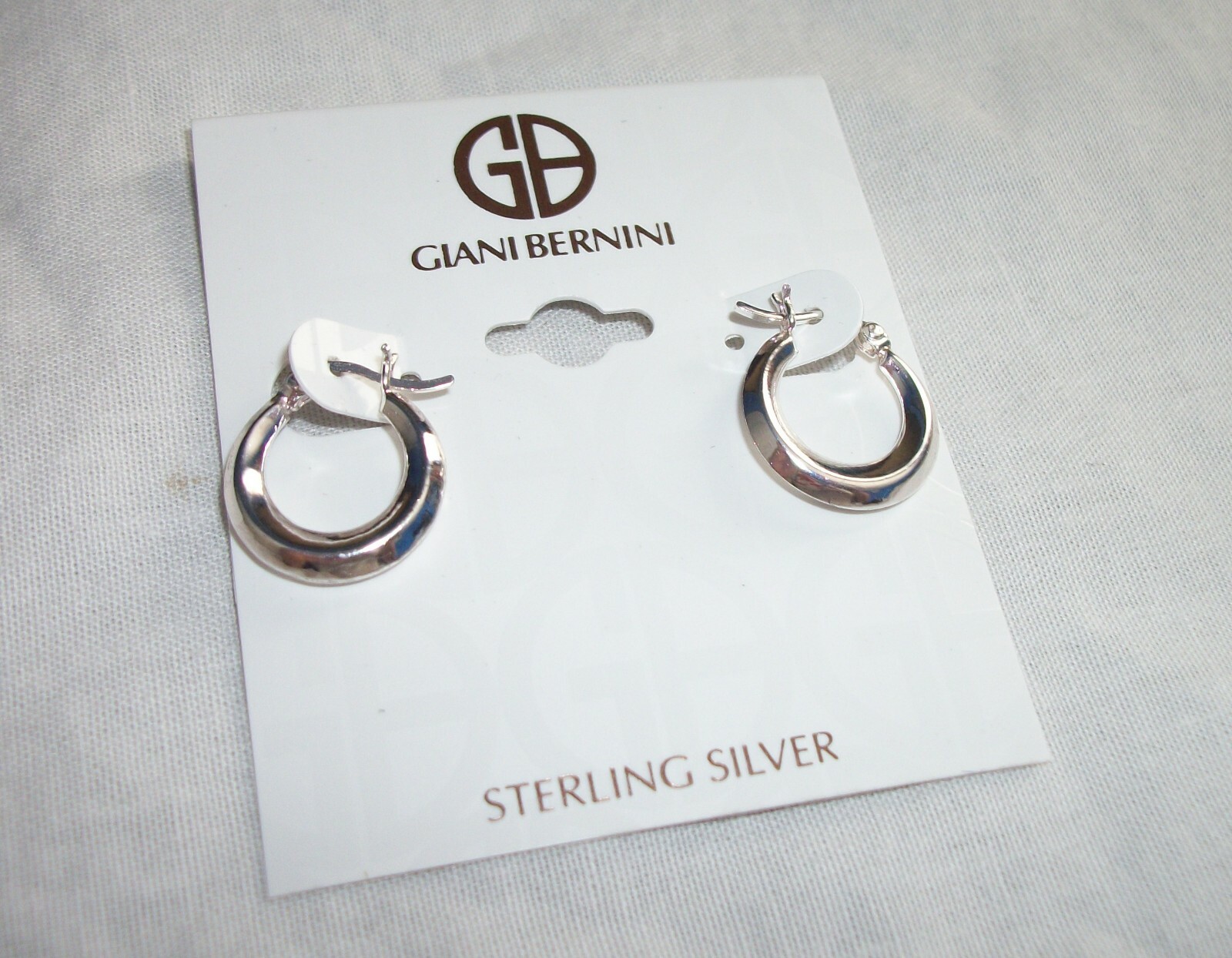 Pair Of Giani Bernini Sterling Silver Mini Hoop Earrings From Macy's NEW