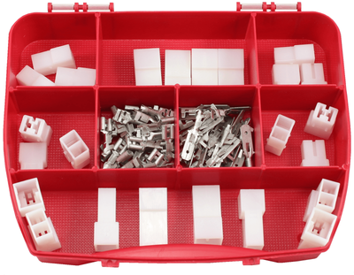 Fastin-Faston 2 Pol 1,0-2,5 mm² AMP Steckverbinder Stecker Crimp Kabel Verbinder