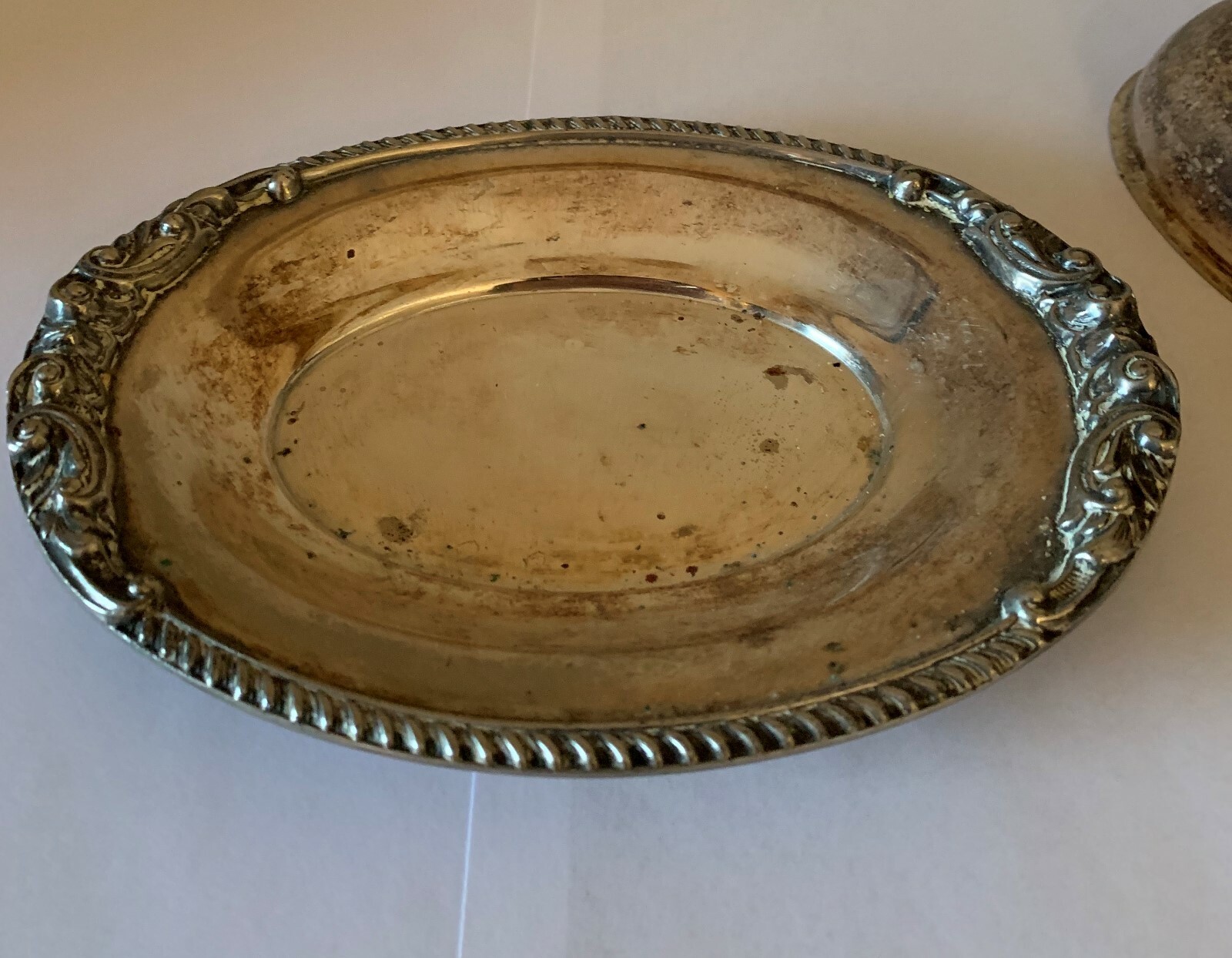 Antique Silver Covered Dish/Butter Dish