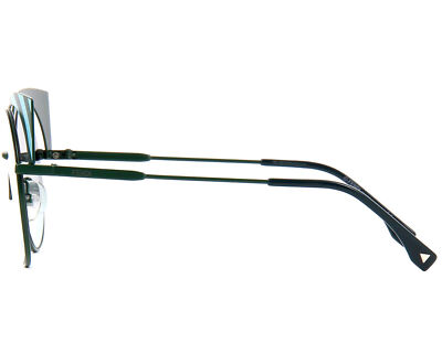 Pre-owned Fendi 0215s-0kceq (no Case) Blue/green Sunglasses