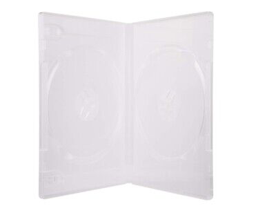 DVD Replacement cases clear Double Disc | Standard 14mm | 2 Disc Transparent