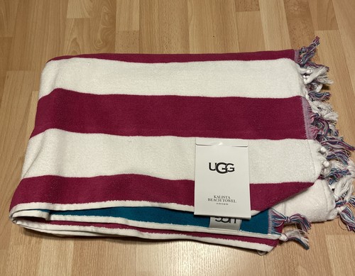 New Ugg Kalisata Beach Towel Blanket White Purple 35in x 68in Color Dragon Fruit eBay