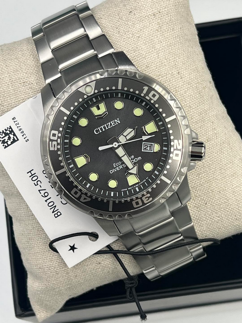 Citizen Promaster Diver Eco-Drive Men's Watch Gray Dial Date Citizen Promaster Diver Eco-Drive Men's Watch Gray Dial Date
