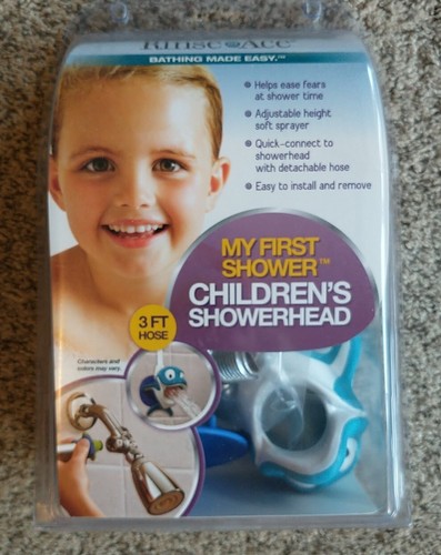 Rinse Ace~My First Shower~Children's Showerhead~NIP~Dolphin~3ft Detachable Hose