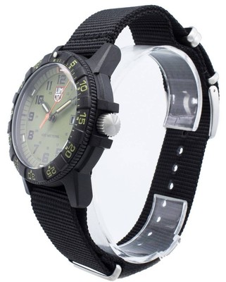 Pre-owned Luminox Leatherback Sea Turtle Carbon Compound Case Xs.0337 Quartz Mens Watch