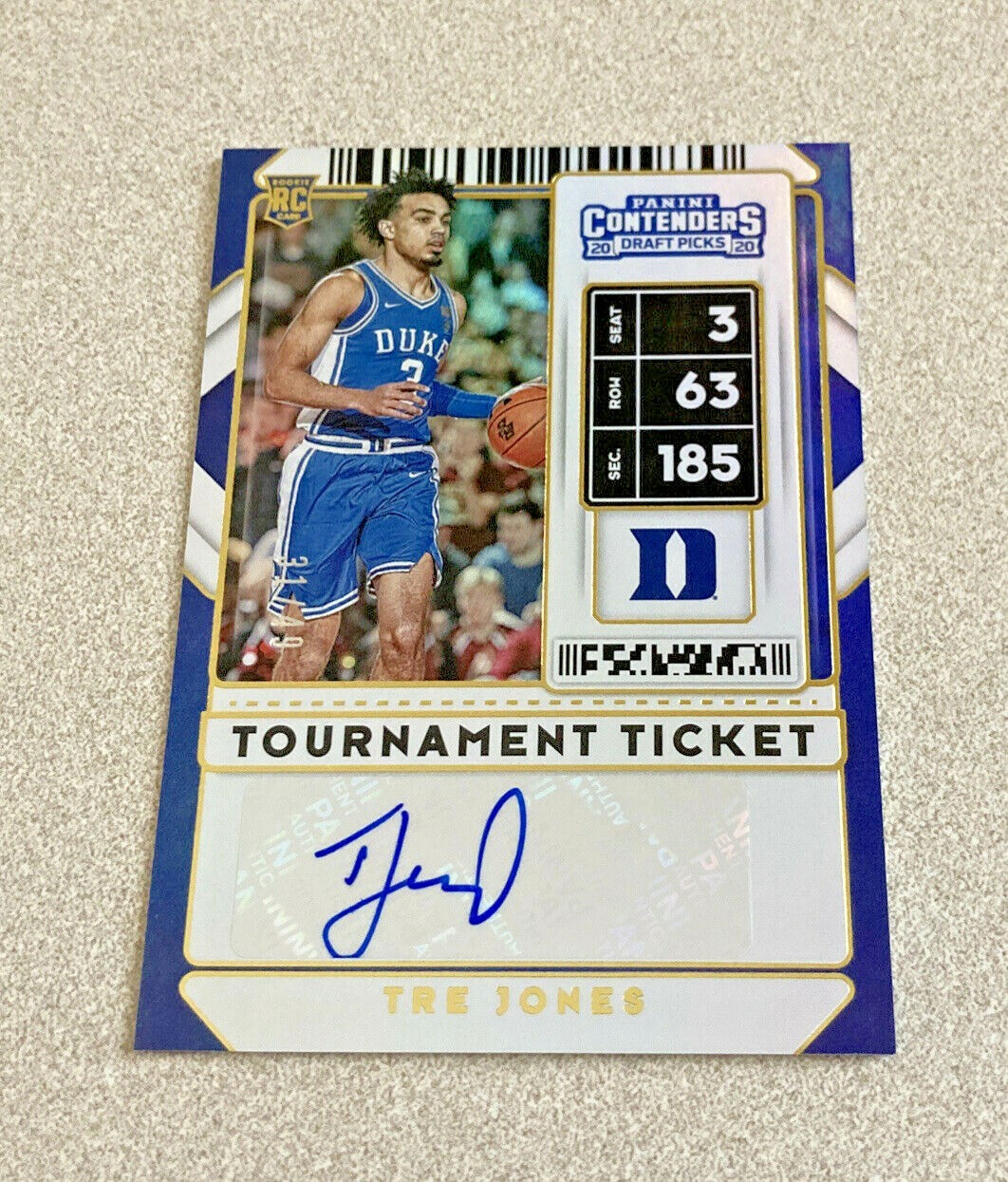 その他 2020 Tre Jones Contenders Auto RC Spurs 2020-21 Panini Contenders Draft Picks Tre Jones RC Auto San