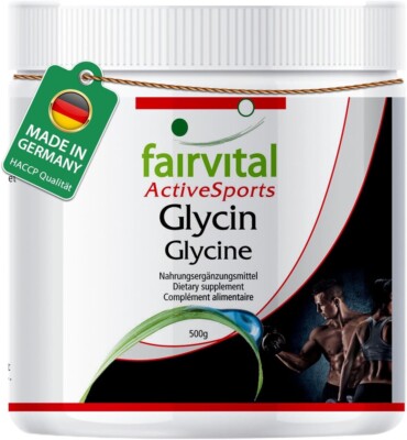 Fairvital | Glycine Poudre - Set Pour Pendant 5 Mois - VEGAN - 500G - Glycine En