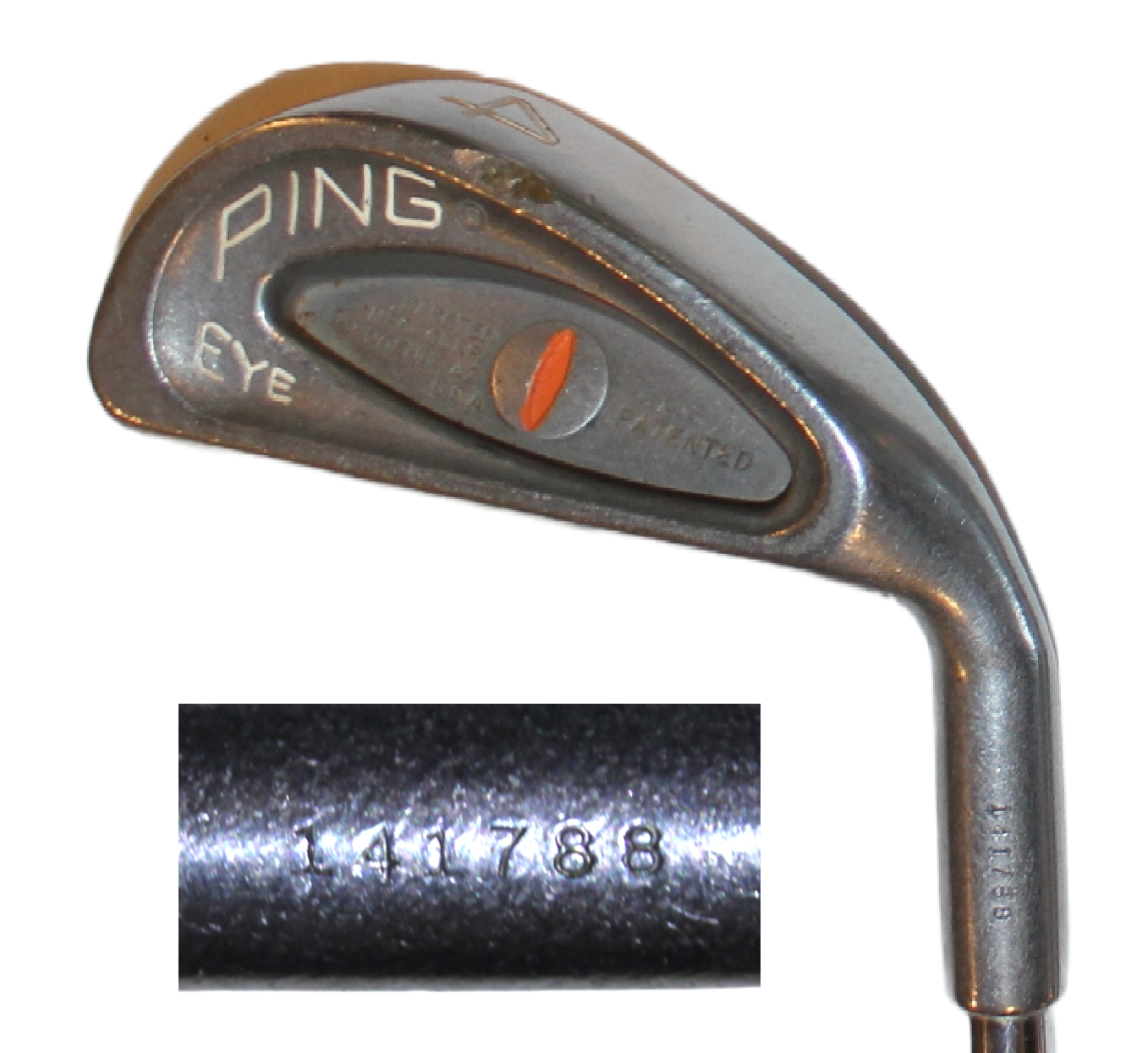 PING - djv1105616525622 Ping Orange Eye 4,5,6,7,8,9 Iron Set, Cats Eye Steel Shafts