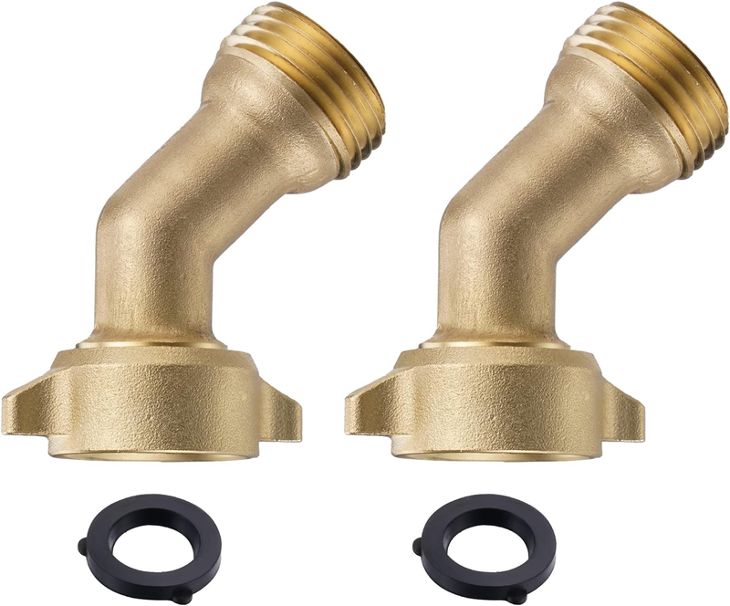 Elbow 3/4" Garden Hose Connector Solid Brass Fittings For Rv Fres