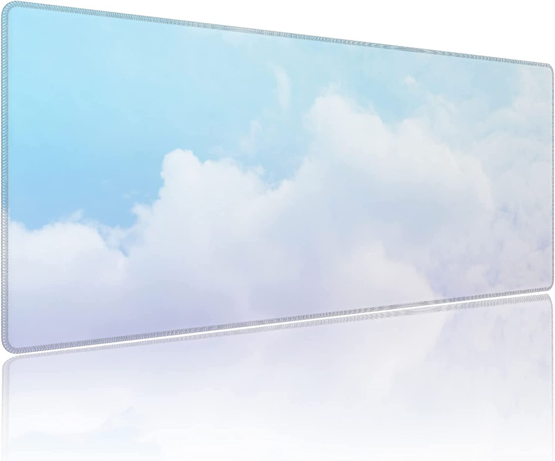 Gaming Mouse Pad Cloud Sky Gradient Blue White Pastel for Desk Keyboard Laptop N